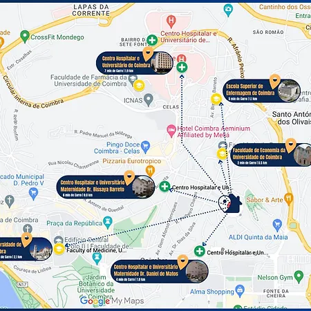 7min To Uni Se-velha - Ac - Work Desk - 300mbs Wifi - 9 招待所 科英布拉